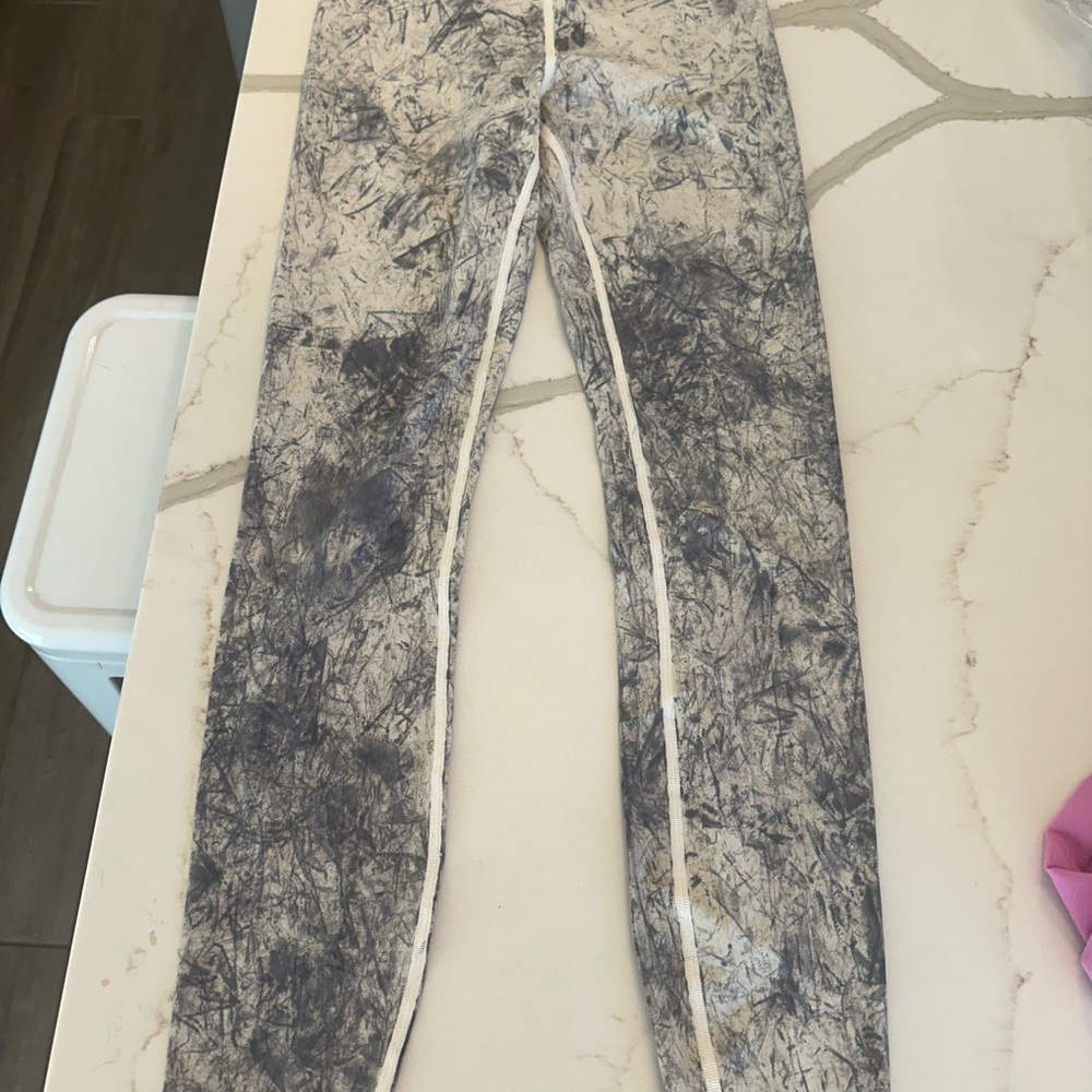lululemon athletica Blue and White Leggings